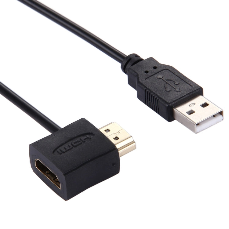 Câble adaptateur HDMI femelle + HDMI mâle vers USB 2.0 mâle 50 cm