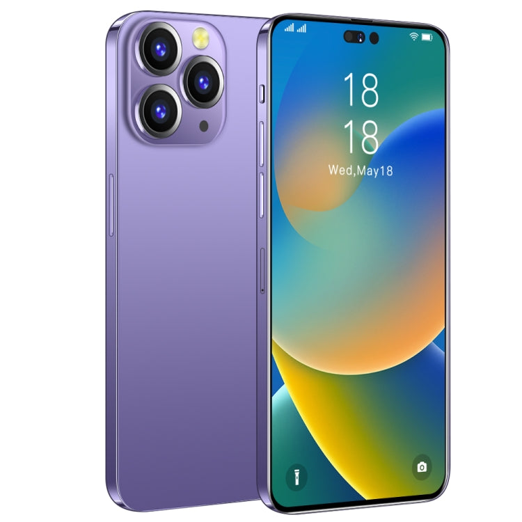 i14 Pro Max / X208, Black & White+32GB, Width 5inch, Face ID, Android 8.1  MTK6580P Quad Core, Network: 3G, with 64GB TF Card (Purple)