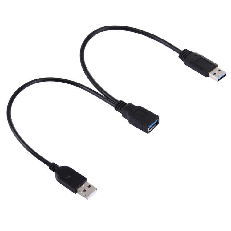 2 in 1 USB 3.0 Buchse auf USB 2.0 + USB 3.0 Stecker Kabel für  Computer/Laptop Länge: 29cm