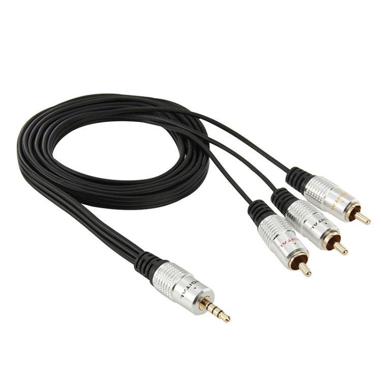 Cable Audio 2x RCA a Jack 3.5mm Macho/Hembra 1.5m Negro
