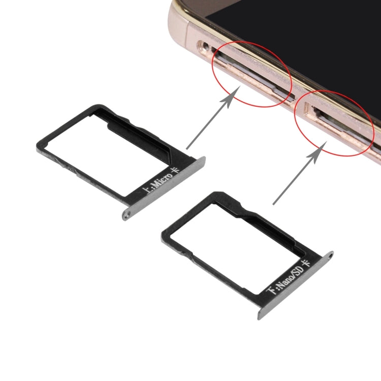 Plateau de carte SIM et plateau de carte Micro SD Huawei Mate 7 (gris)