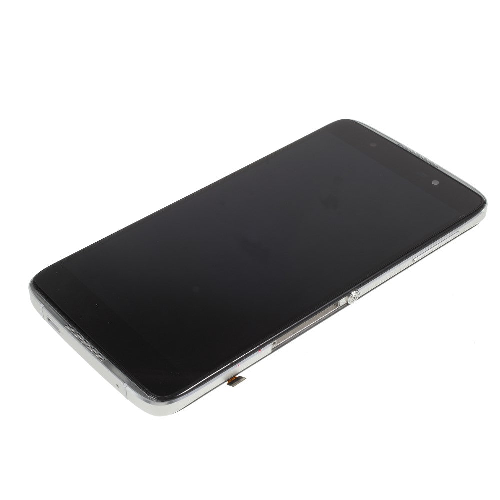 Ecran complet LCD + Tactile + Châssis Alcatel One Touch Idol 4 LTE 6055 Argent