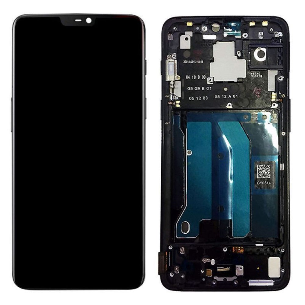 Full Screen LCD + Touch + Frame OnePlus 6 Black