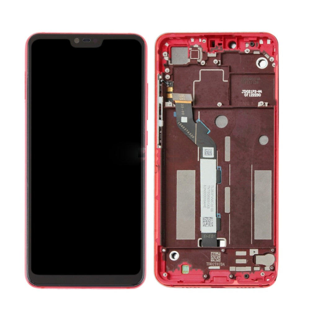 Ecran Complet LCD + Tactile + Châssis Xiaomi MI 8 Lite Rouge