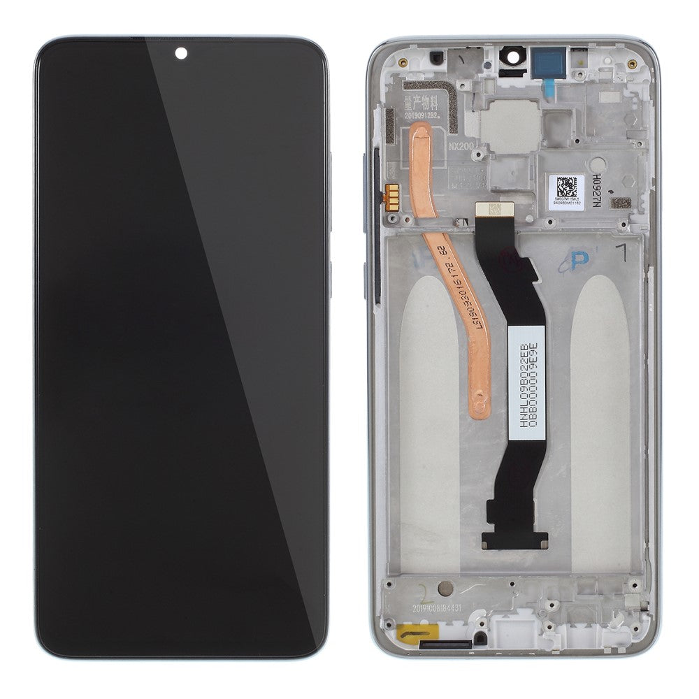 Ecran Complet LCD + Tactile + Châssis Xiaomi Redmi Note 8 Pro Argent