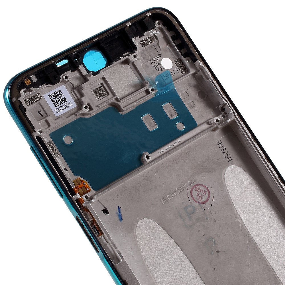 Châssis de cadre intermédiaire LCD Xiaomi Redmi Note 9 Pro Bleu