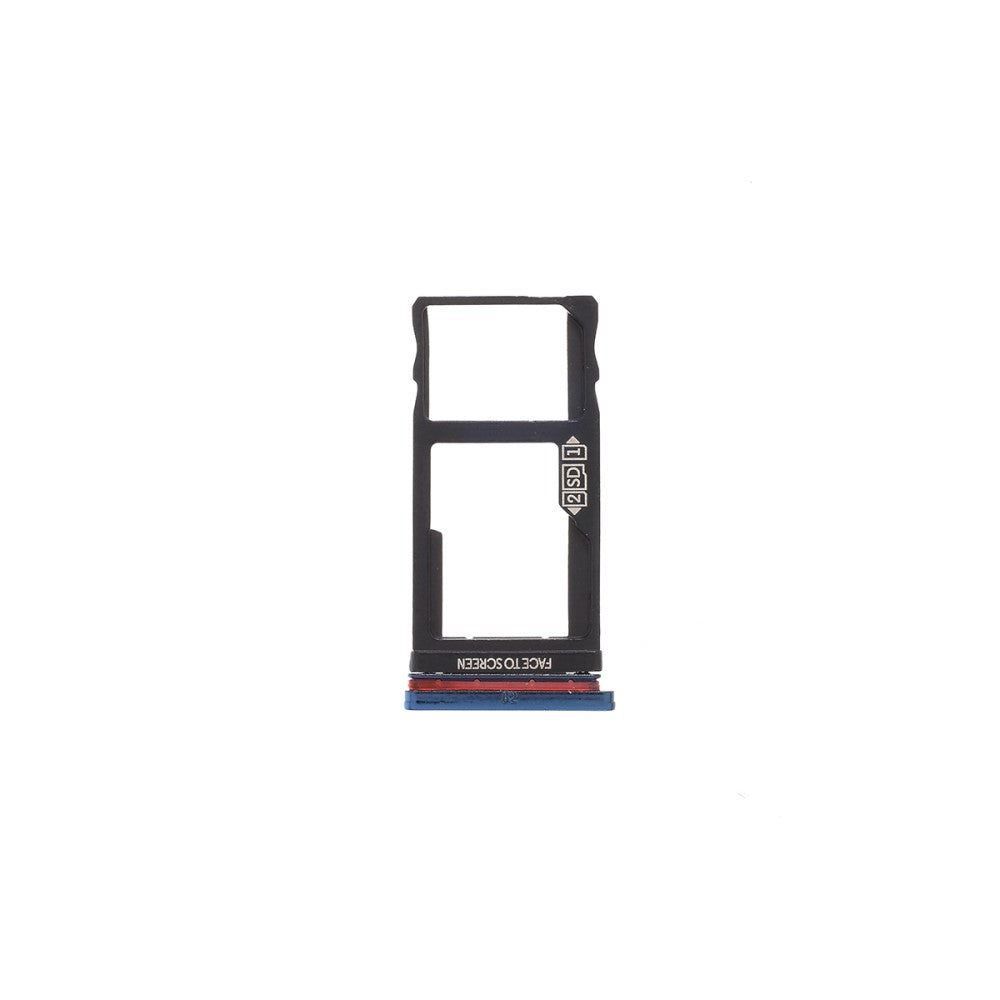 Micro SD Tray Holder Motorola One Vision P50 Red Blue