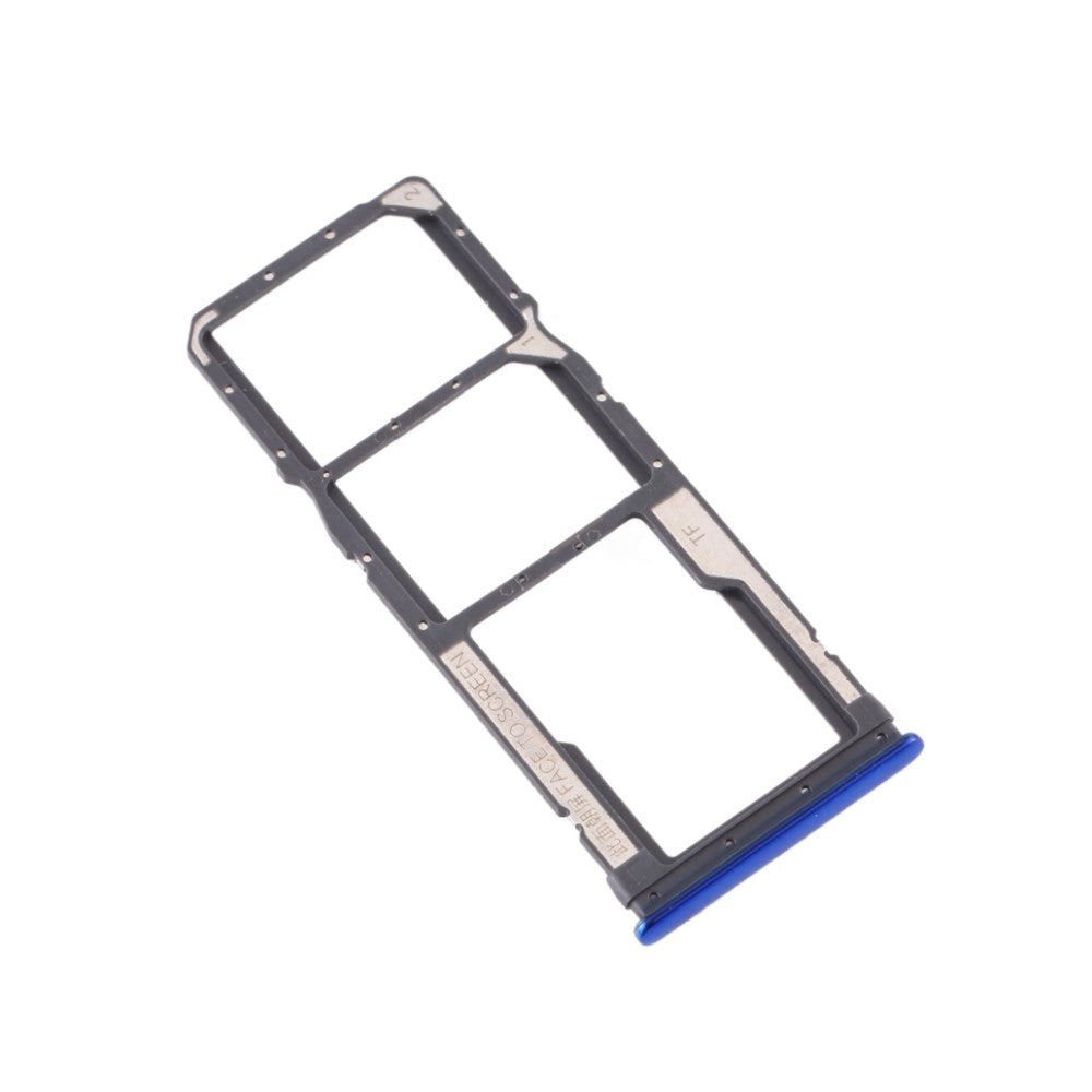 Plateau porte-carte SIM Micro SIM / Micro SD Xiaomi Redmi Note 8 Bleu