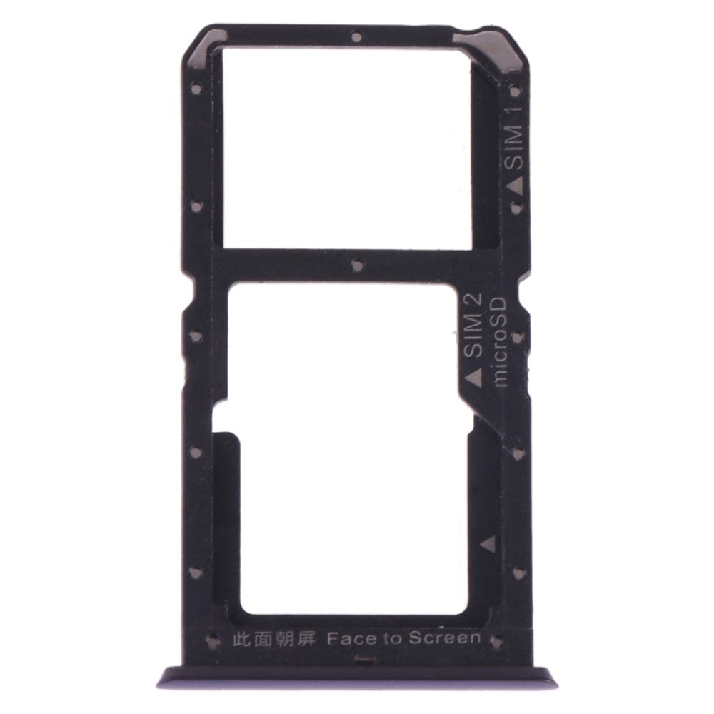 Plateau porte-carte SIM Micro SIM / Micro SD Oppo A9 Violet