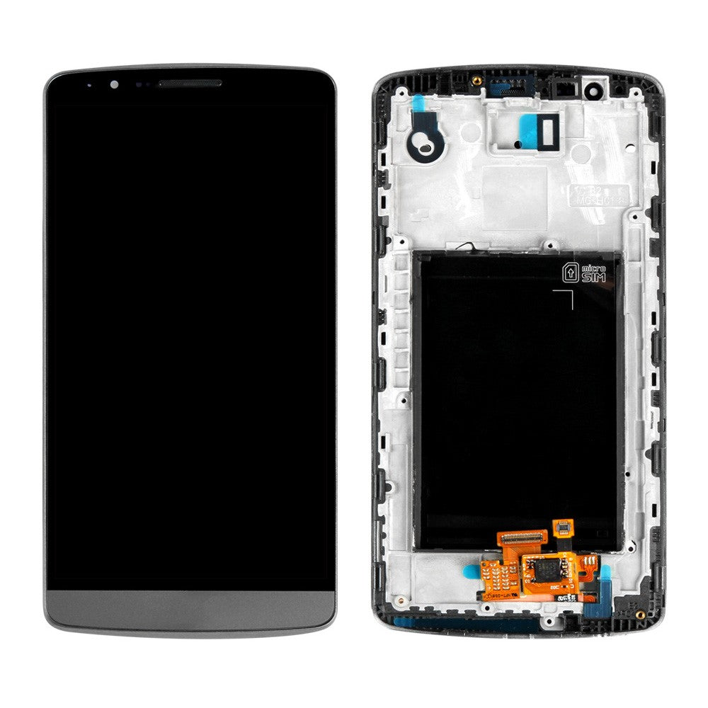 Ecran Complet LCD + Tactile + Châssis LG G3 D850 / D855 / D852 Noir