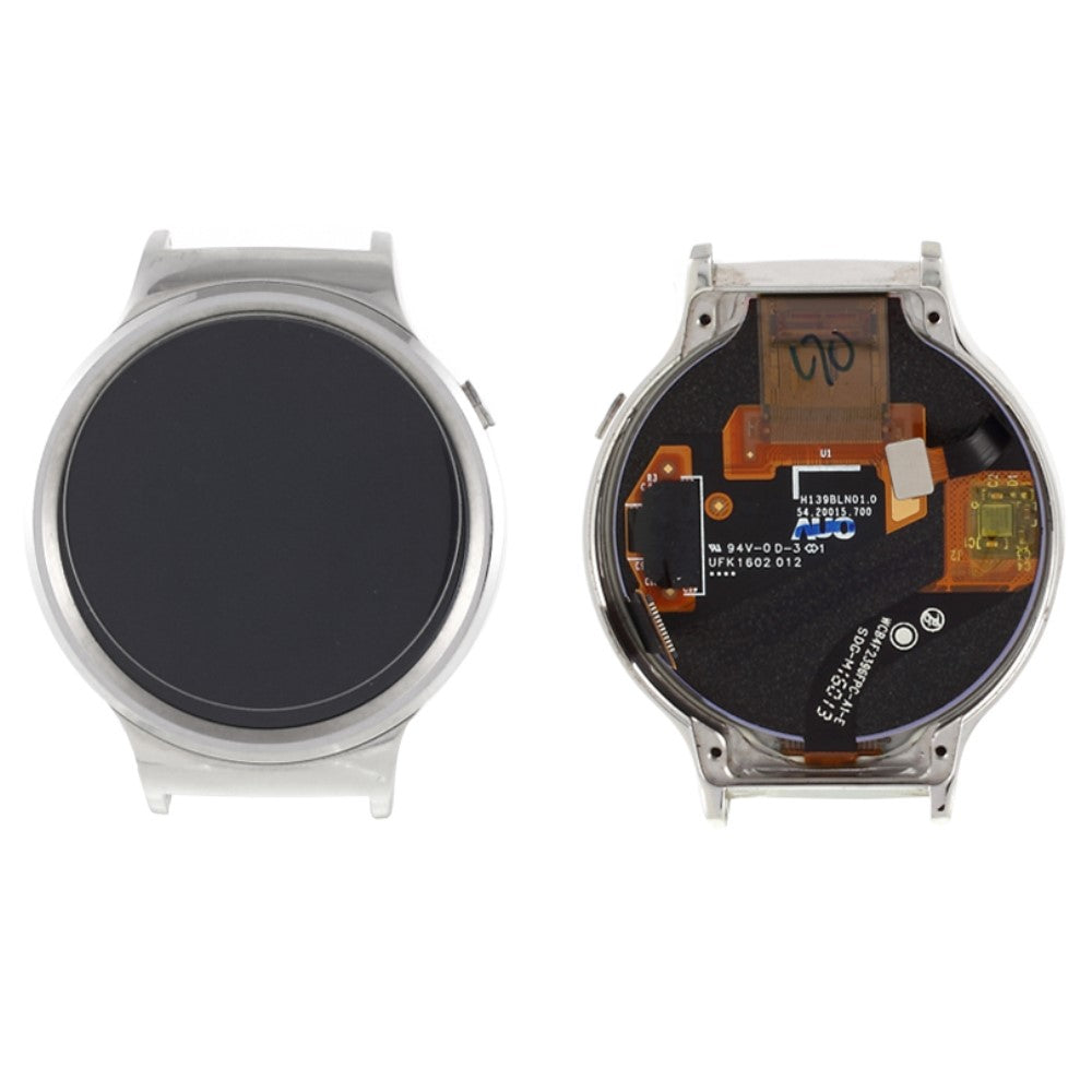Pantalla Completa LCD + Tactil + Marco Huawei Watch 2015 1.4 Plateado
