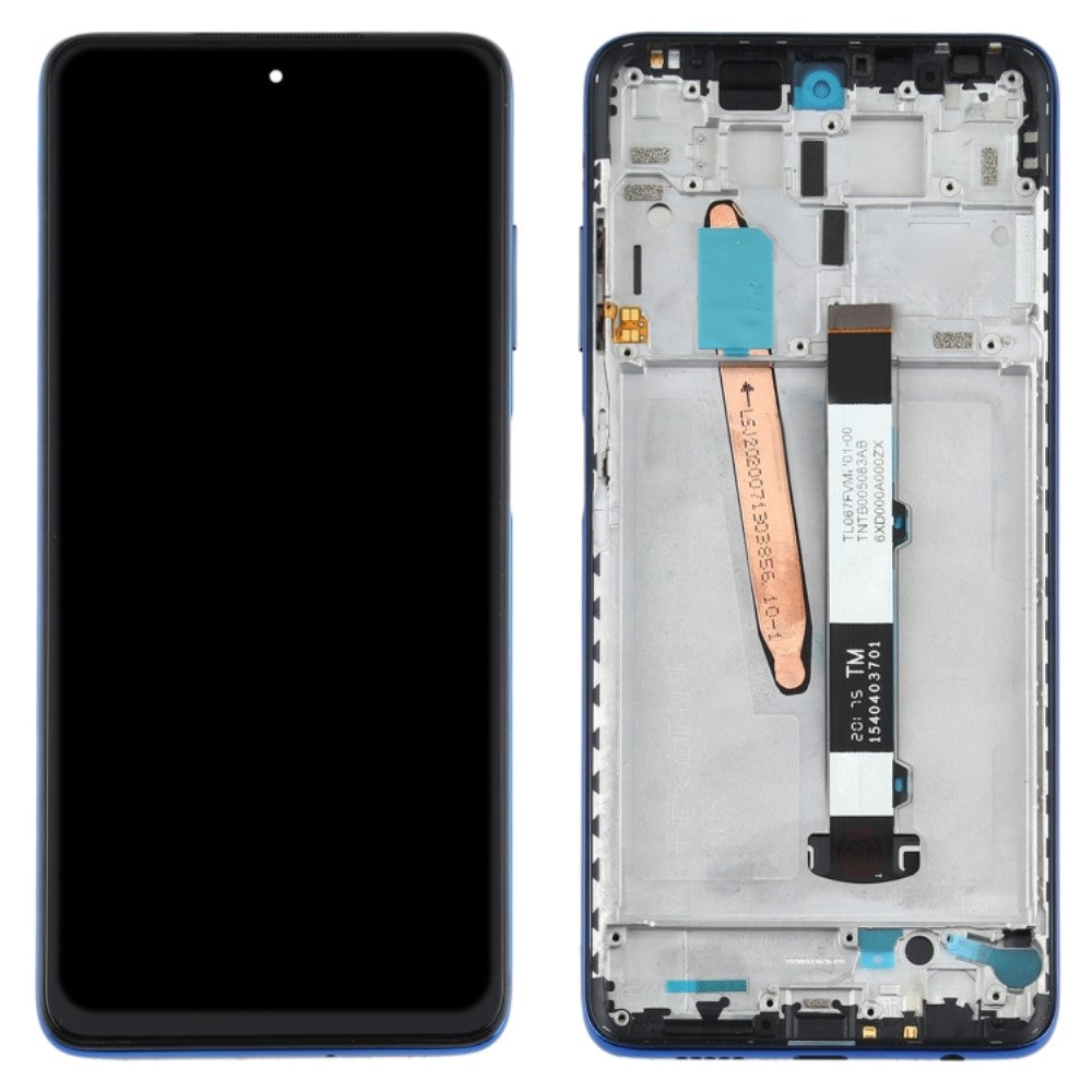 Ecran complet LCD + Tactile + Châssis Xiaomi Poco X3 / Poco X3 NFC Bleu