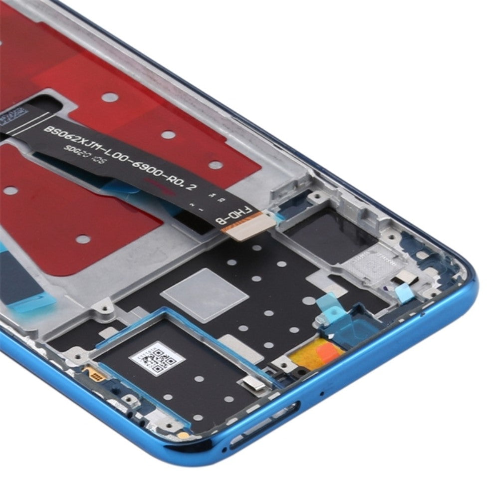 Ecran Complet LCD + Tactile + Châssis Huawei P30 Lite (Caméra 48MP) Bleu