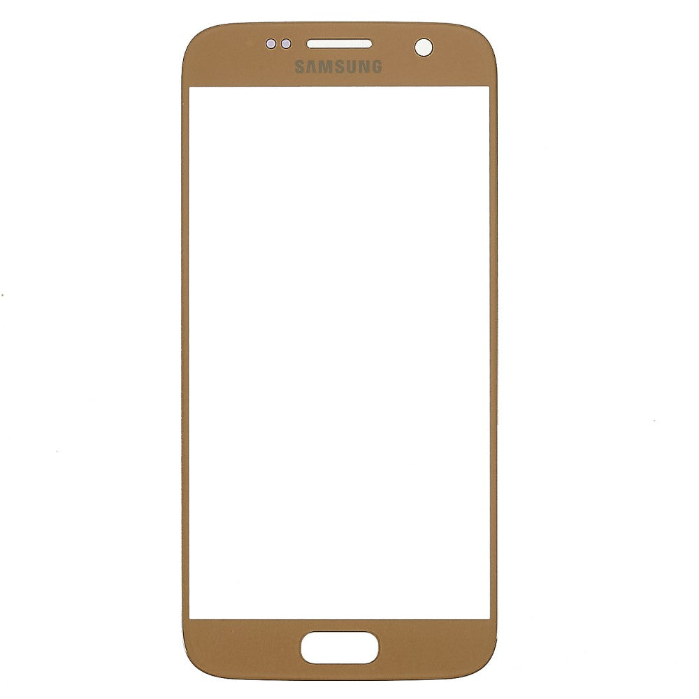 Cristal Pantalla Frontal + Adhesivo OCA Samsung Galaxy S7 G930 Dorado