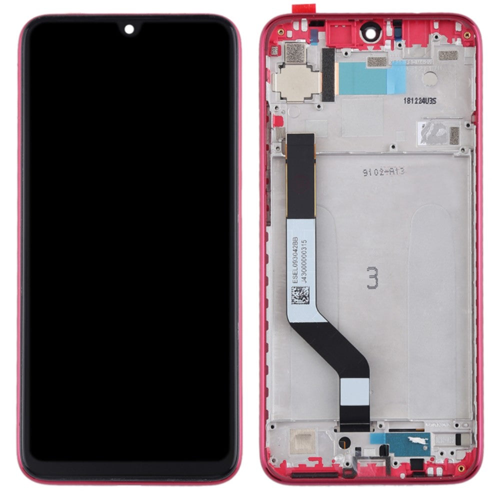 Pantalla Completa + Tactil + Marco Xiaomi Redmi Note 7 / Redmi Note 7 Pro Rojo
