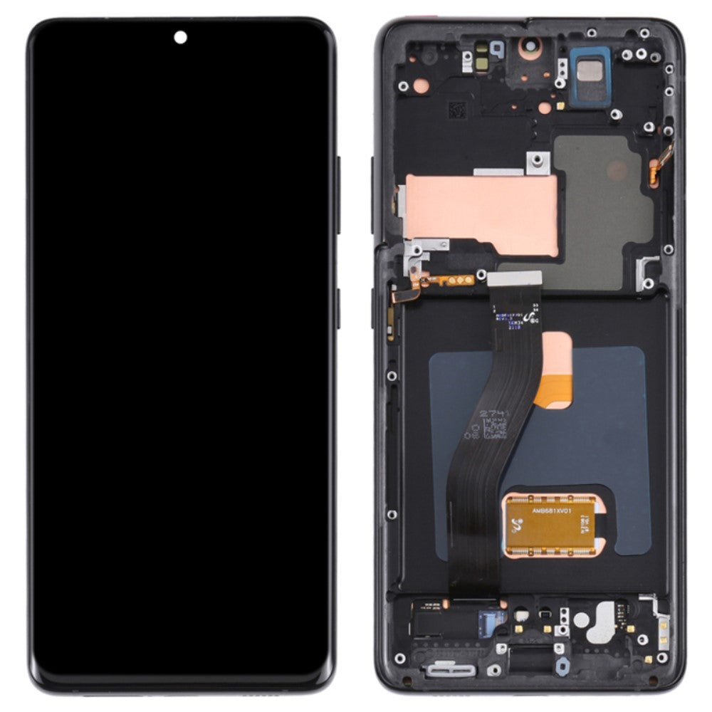 Pantalla Completa AMOLED + Tactil + Marco Samsung Galaxy S21 Ultra 5G G998B Negro