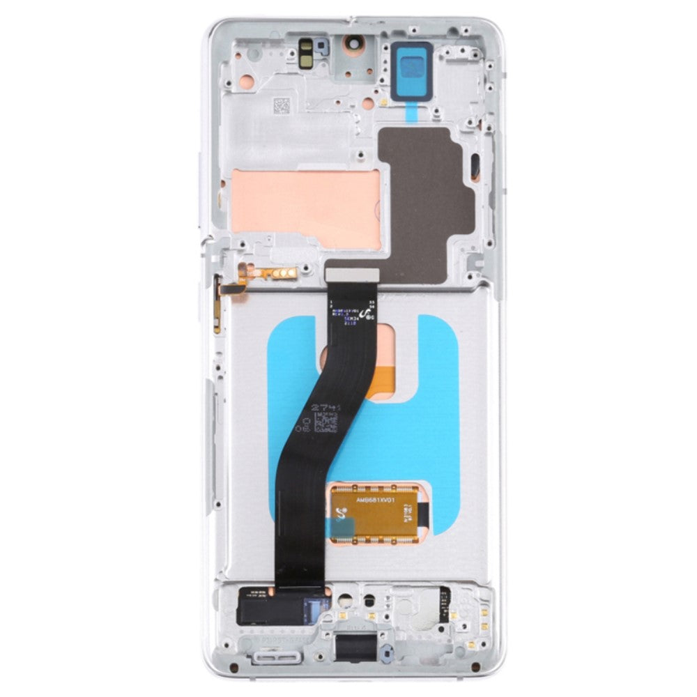 Pantalla Completa AMOLED + Tactil + Marco Samsung Galaxy S21 Ultra 5G G998B Plata
