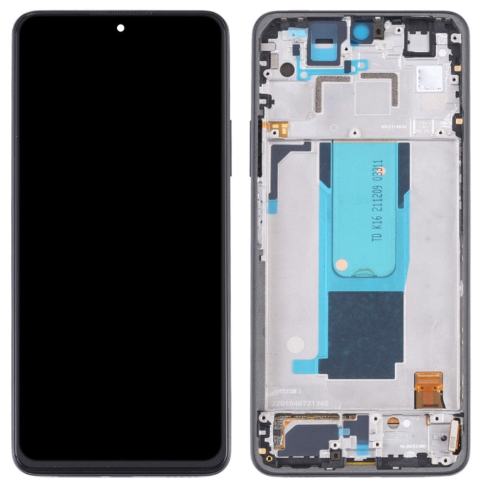 Pantalla Completa AMOLED + Tactil + Marco Xiaomi Redmi Note 11 Pro 5G (China) (MediaTek) / Note 11 Pro+ 5G / 11i 5G / HyperCharge 5G Negro