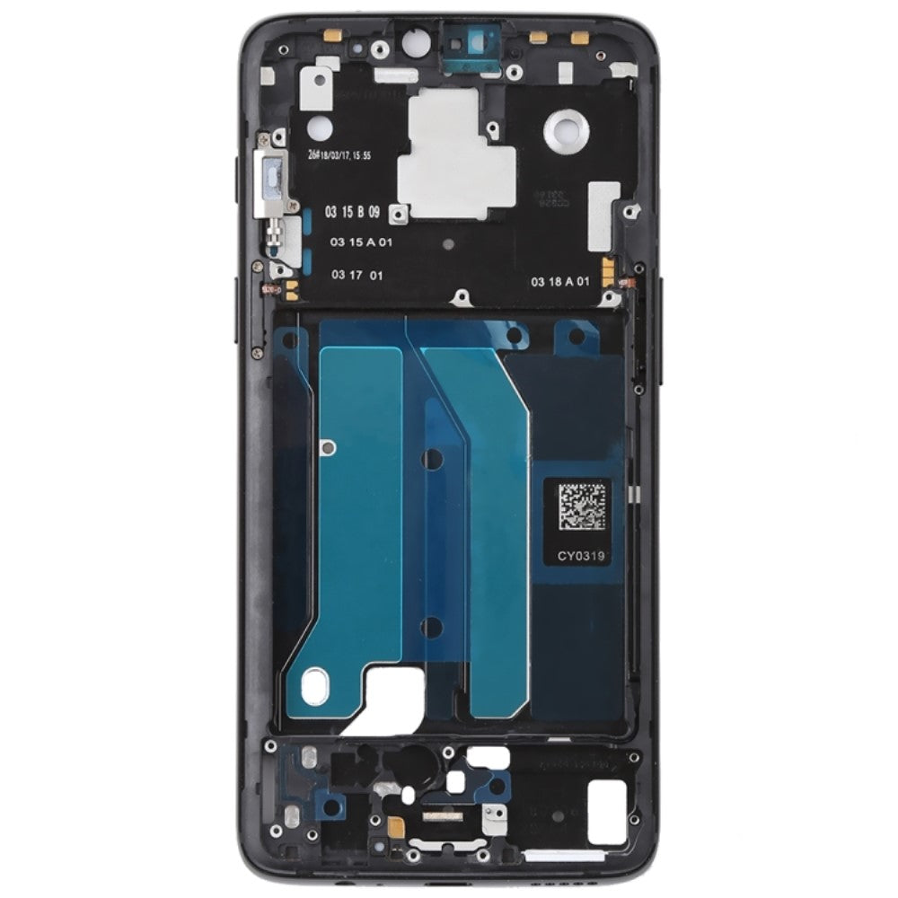 Chasis Marco Intermedio LCD OnePlus 6 Negro Mate