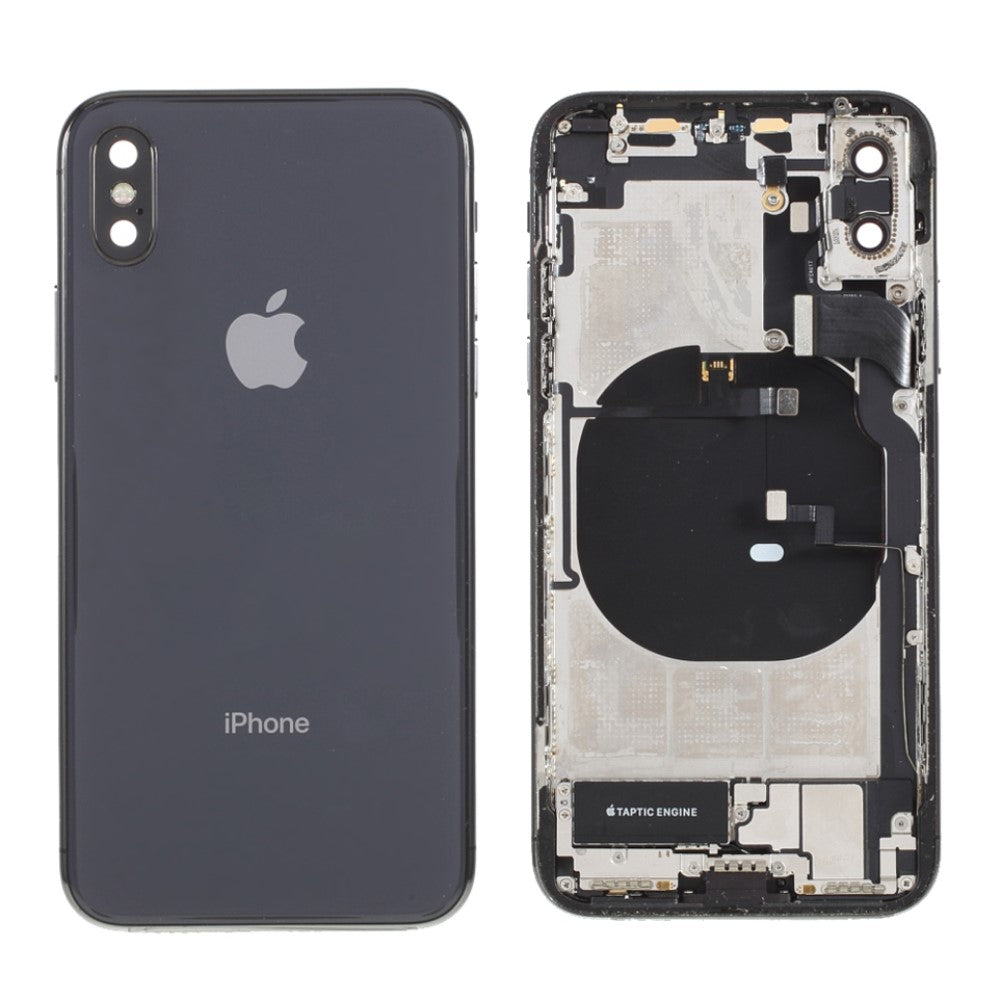 Châssis Cover Battery Cover + Pièces Apple iPhone X Noir