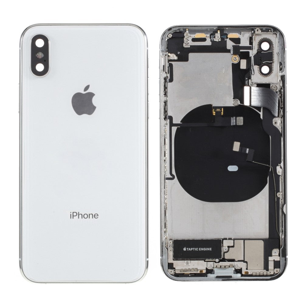 Châssis Cover Battery Cover + Pièces Apple iPhone X Blanc