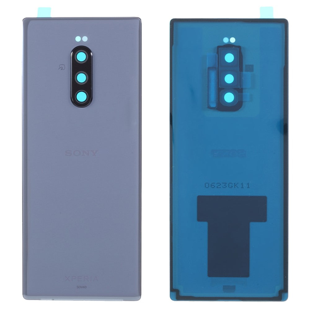Cache Batterie Cache Arrière + Lentille Caméra Arrière Sony Xperia 1 / XZ4 Gris