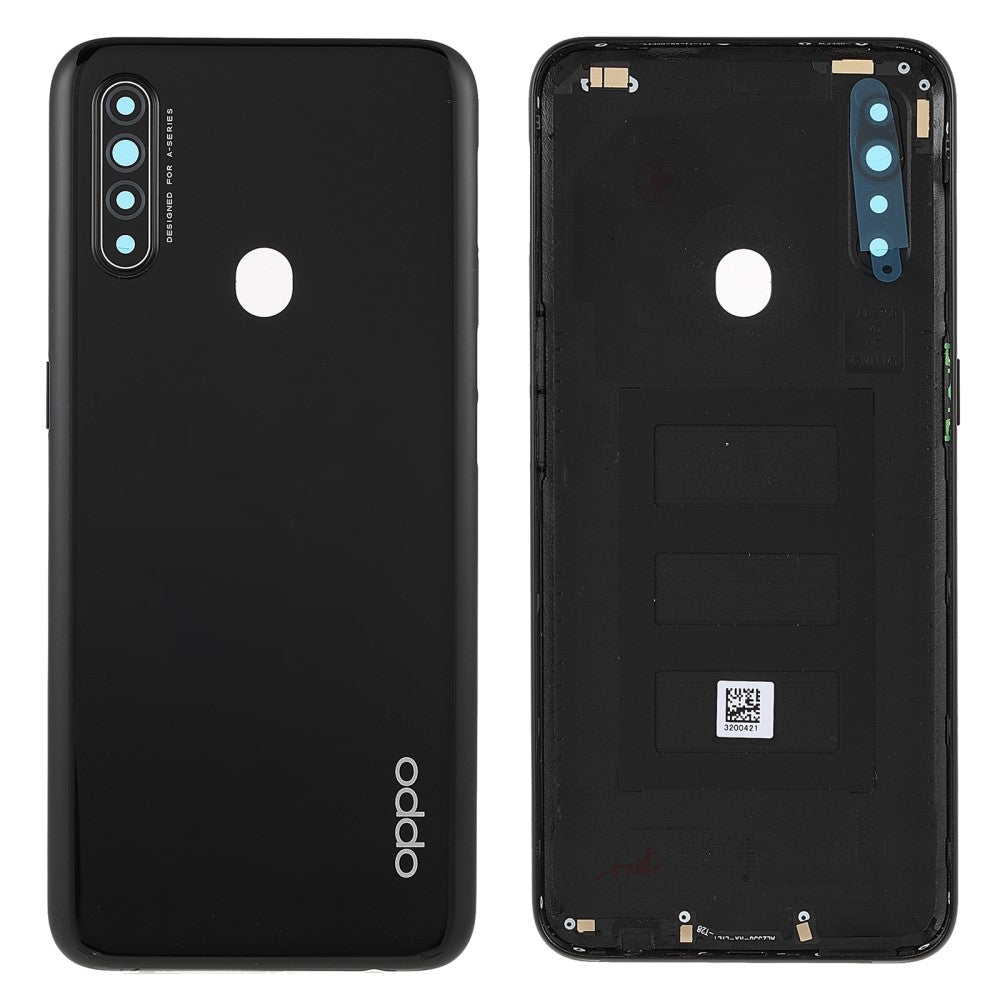 Cache Batterie Cache Arrière + Objectif Caméra Arrière Oppo A31 (2020) Noir