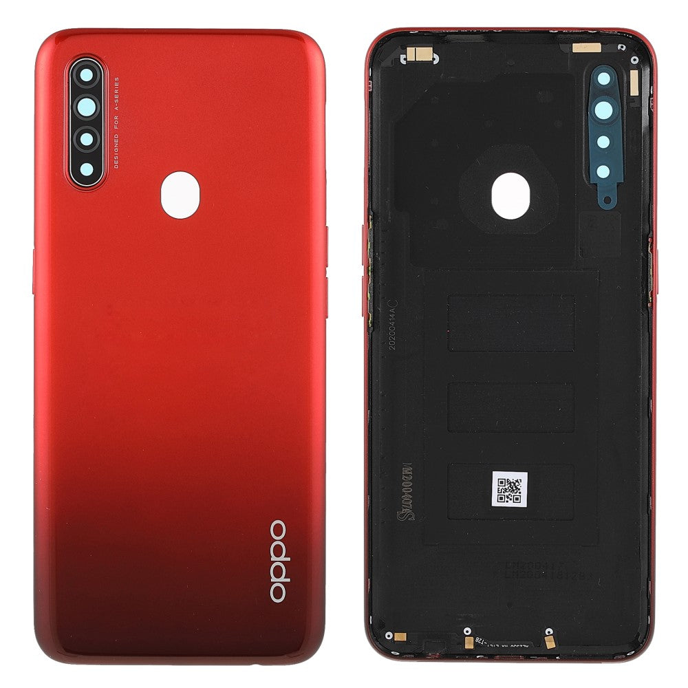 Tapa Bateria Back Cover + Lente Camara Trasera Oppo A31 (2020) Rojo