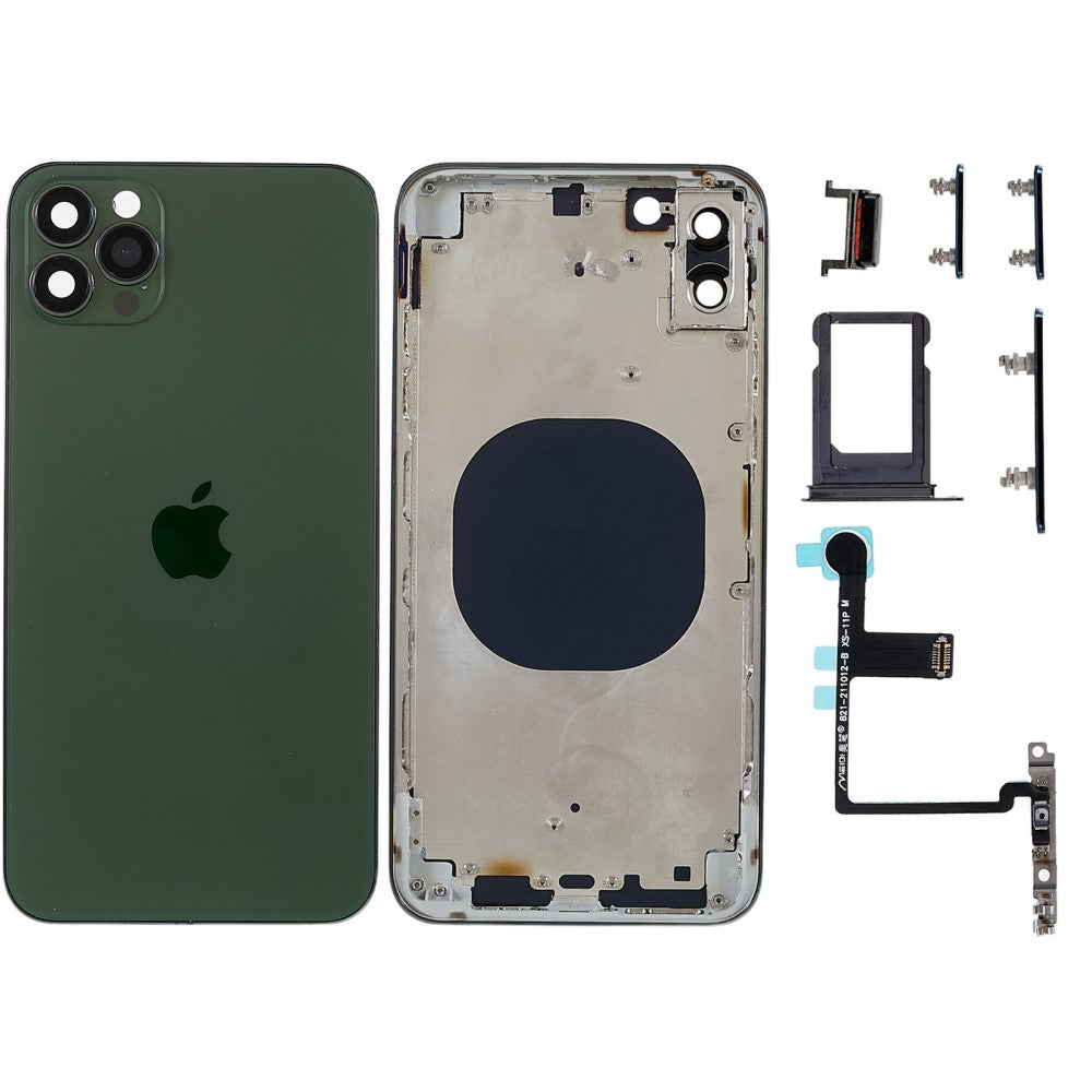Carcasa Chasis Tapa Bateria Apple iPhone XS Max (Estilo iPhone 13 Pro) Verde