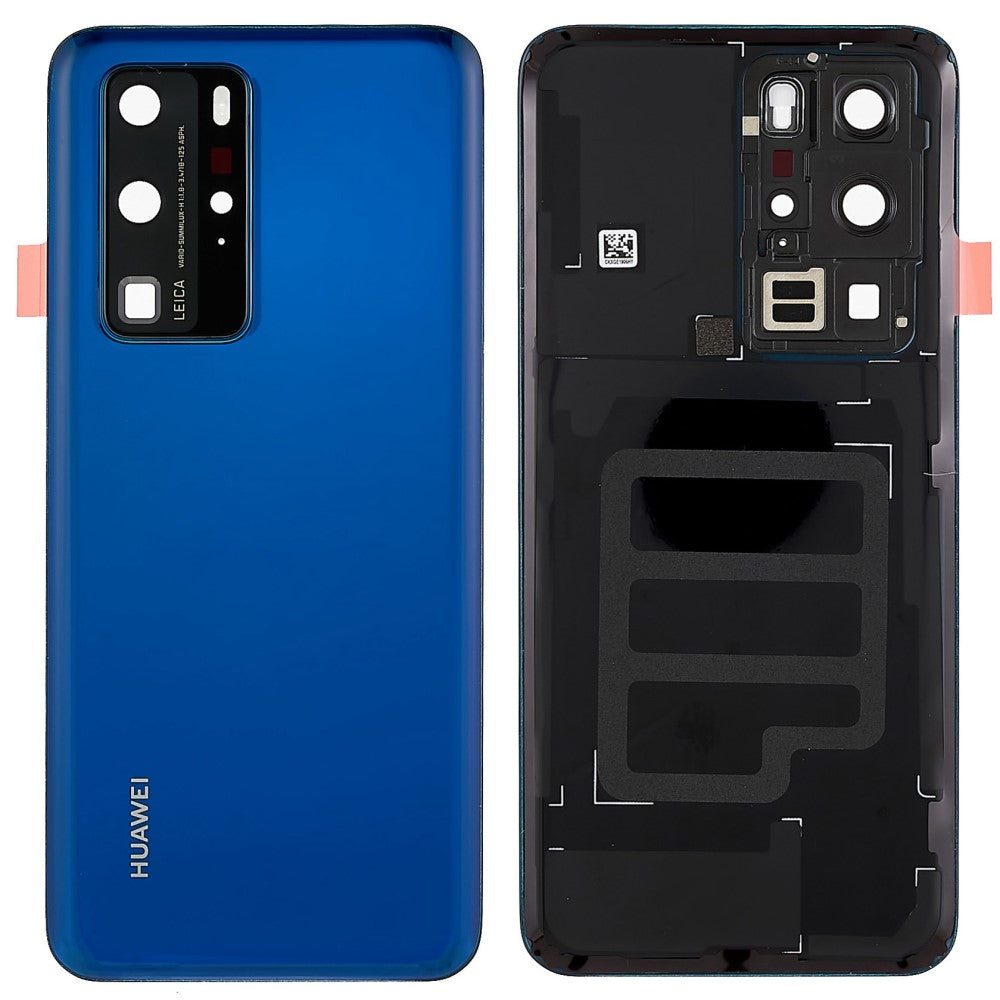 Cache Batterie Cache Arrière + Lentille Caméra Arrière Huawei P40 Pro Bleu