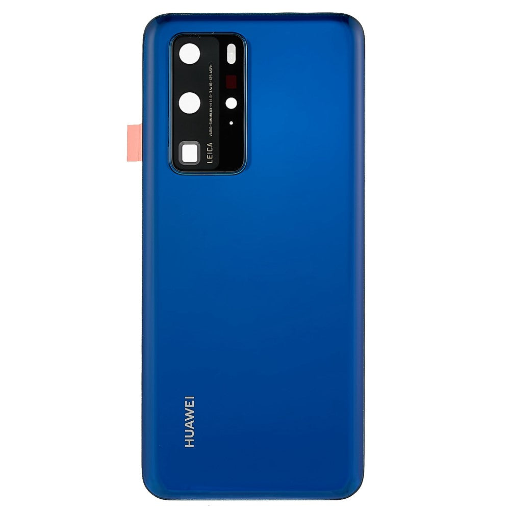 Cache Batterie Cache Arrière + Lentille Caméra Arrière Huawei P40 Pro Bleu
