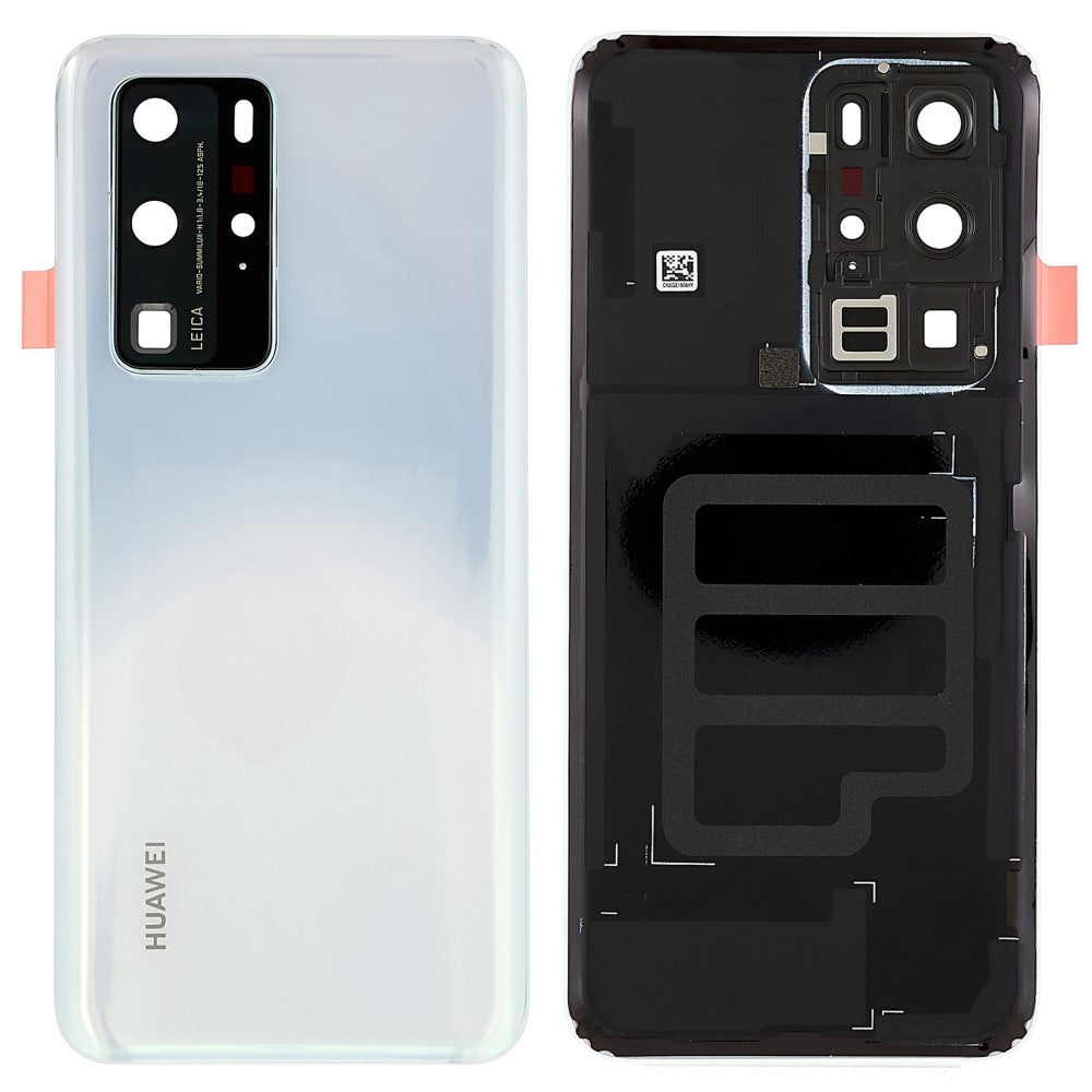 Cache Batterie Cache Arrière + Lentille Caméra Arrière Huawei P40 Pro Blanc
