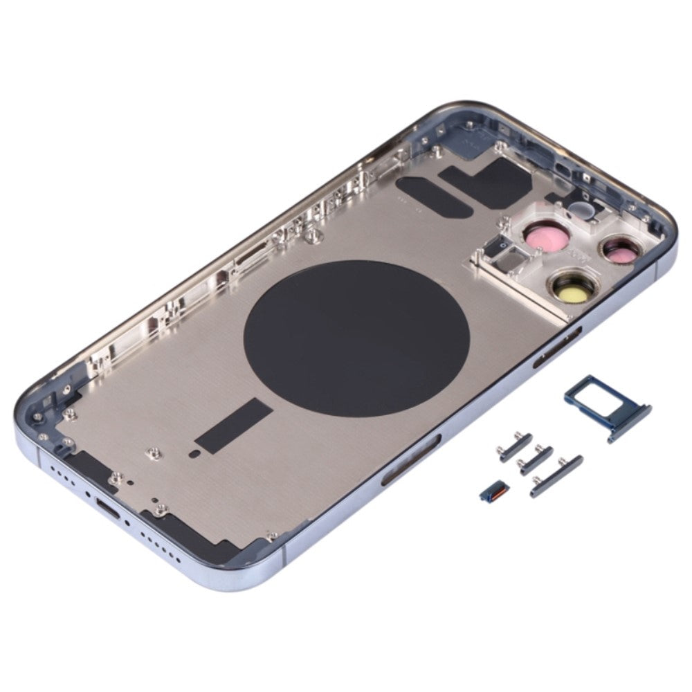 Carcasa Chasis Tapa Bateria iPhone 13 Pro Max Azul