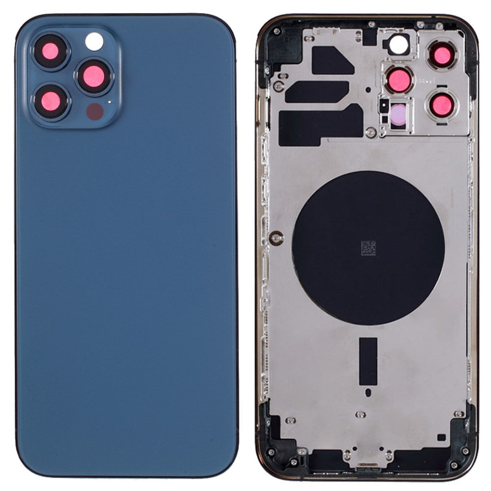 Carcasa Chasis Tapa Bateria iPhone 12 Pro Max Azul