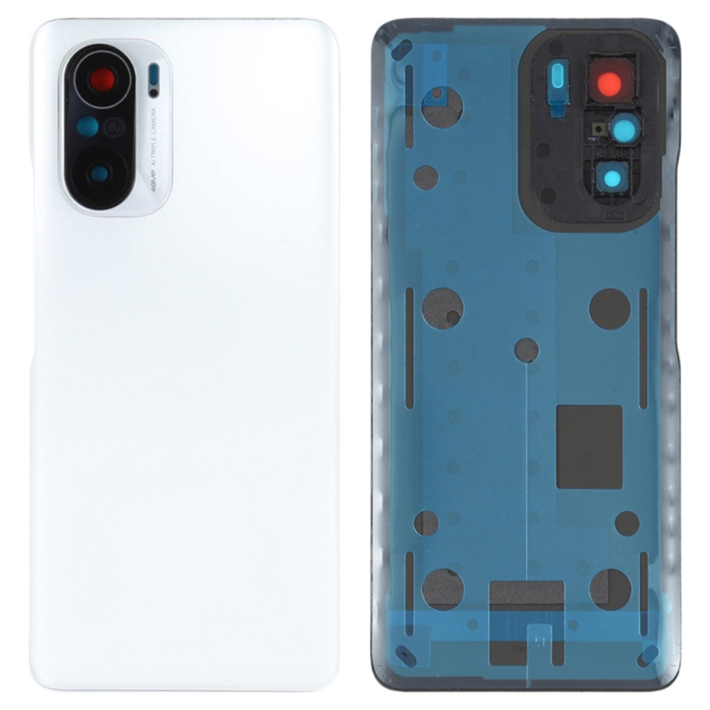 Cache Batterie Cache Arrière + Objectif Caméra Arrière Xiaomi Poco F3 Blanc