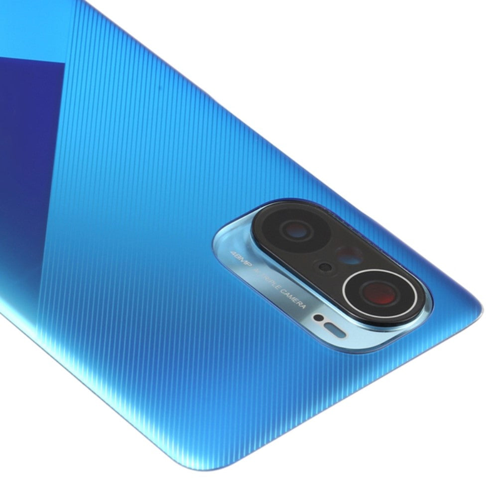 Tapa Bateria Back Cover + Lente Camara Trasera Xiaomi Poco F3 Azul