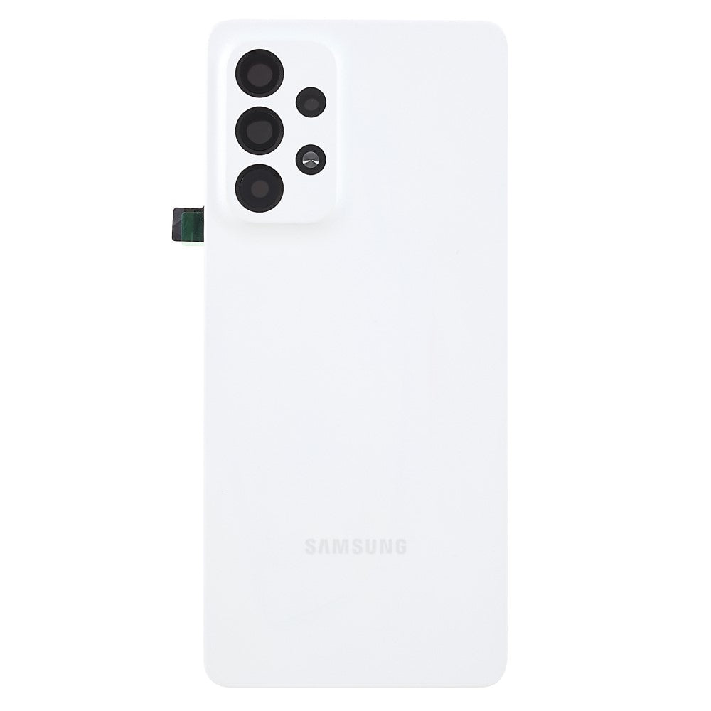 Cache Batterie Cache Arrière + Lentille Caméra Arrière Samsung Galaxy A53 5G A536 Blanc