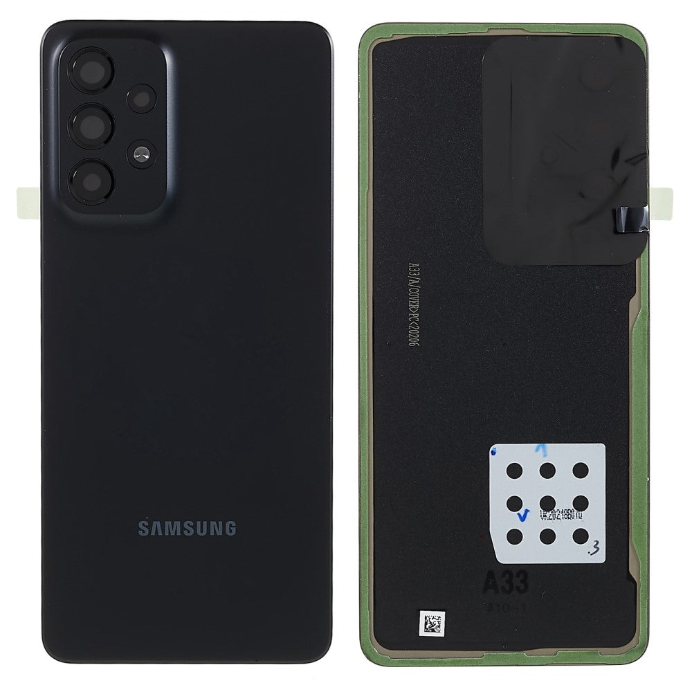 Cache Batterie Cache Arrière + Lentille Caméra Arrière Samsung Galaxy A33 5G A336 Noir