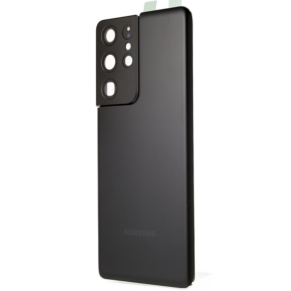 Battery Cover + Rear Camera Lens Samsung Galaxy S21 Ultra 5G G998 Black