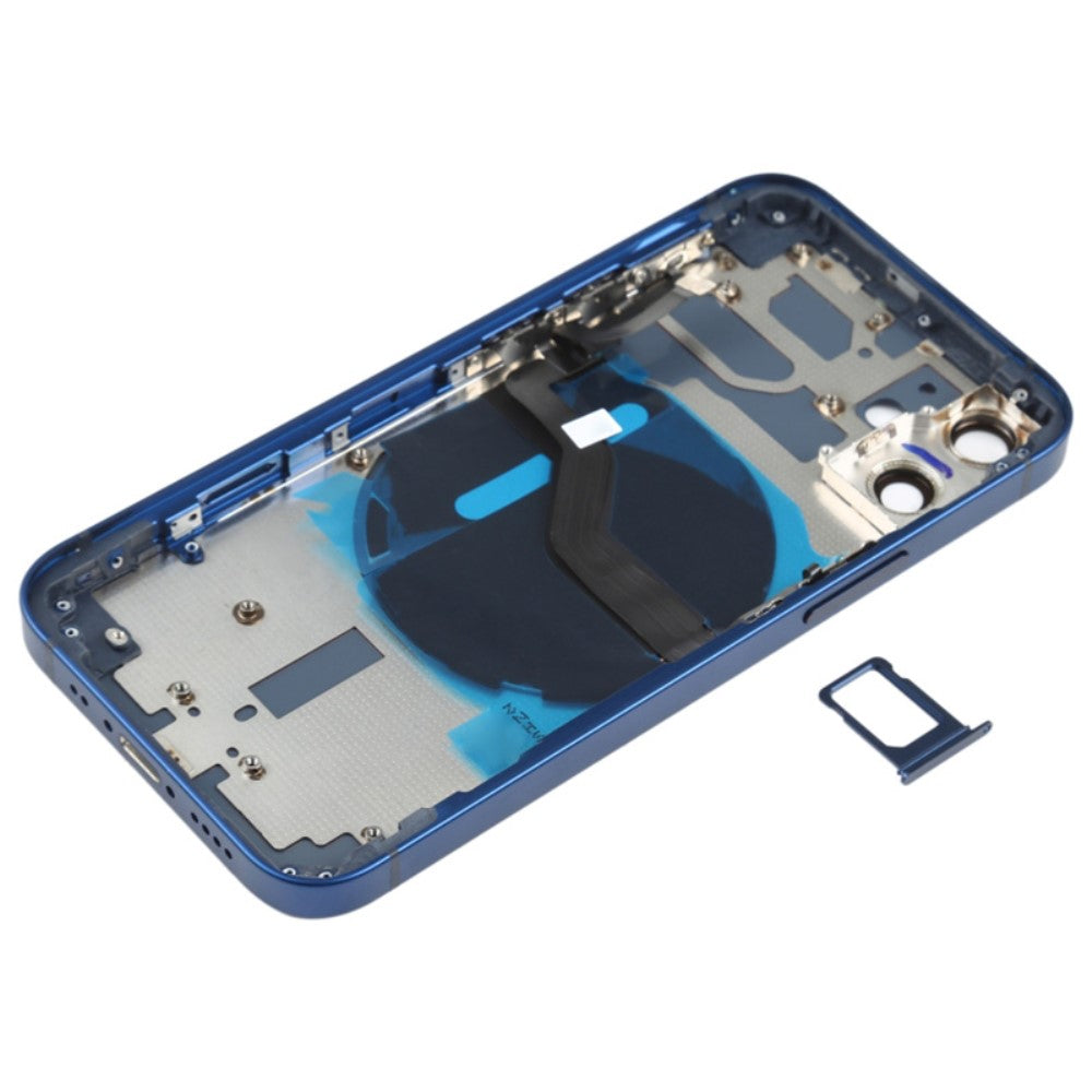 Carcasa Chasis Tapa Bateria + Piezas Apple iPhone 12 Mini Azul