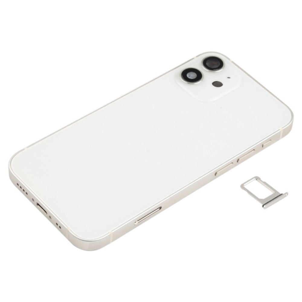 Carcasa Chasis Tapa Bateria + Piezas Apple iPhone 12 Mini Blanco