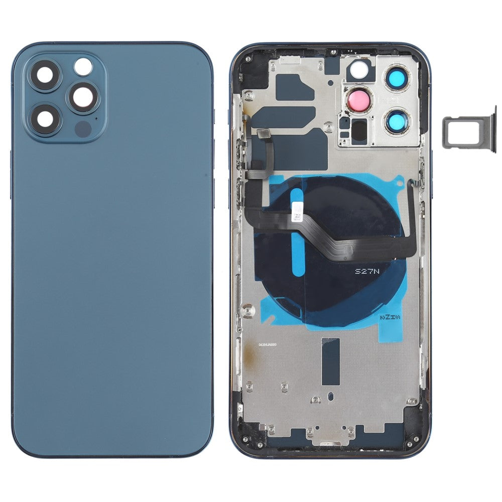 Carcasa Chasis Tapa Bateria + Piezas Apple iPhone 12 Pro Azul