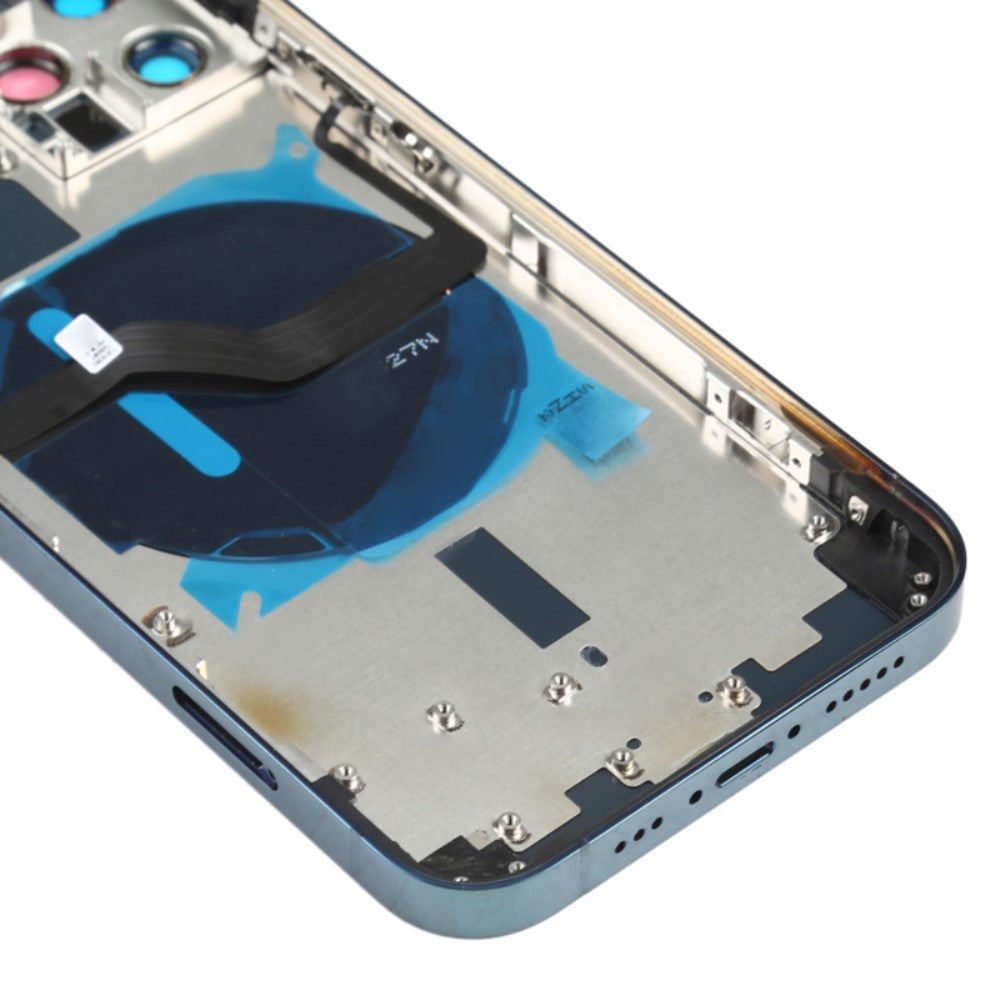 Carcasa Chasis Tapa Bateria + Piezas Apple iPhone 12 Pro Azul