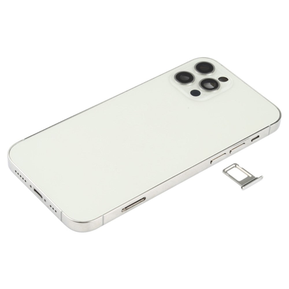 Carcasa Chasis Tapa Bateria + Piezas Apple iPhone 12 Pro Plateado
