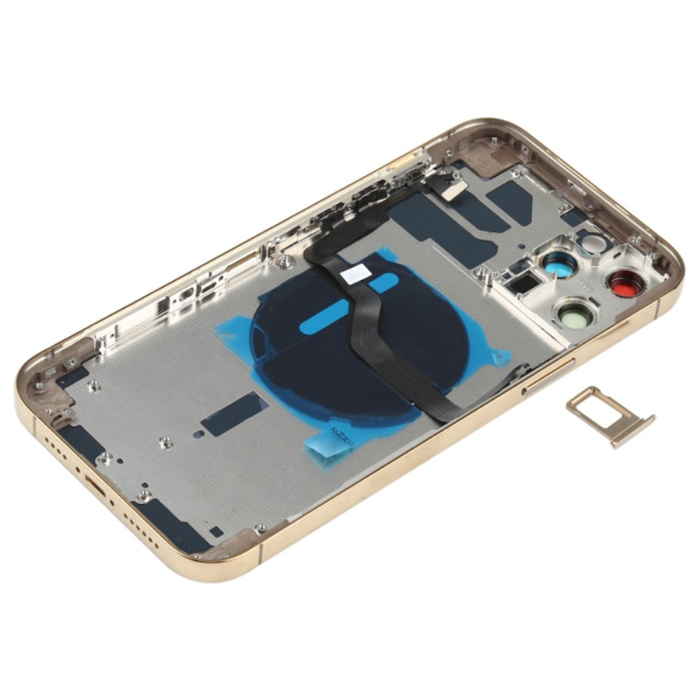 Carcasa Chasis Tapa Bateria + Piezas Apple iPhone 12 Pro Max Dorado