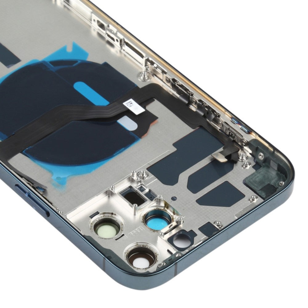 Carcasa Chasis Tapa Bateria + Piezas Apple iPhone 12 Pro Max Azul