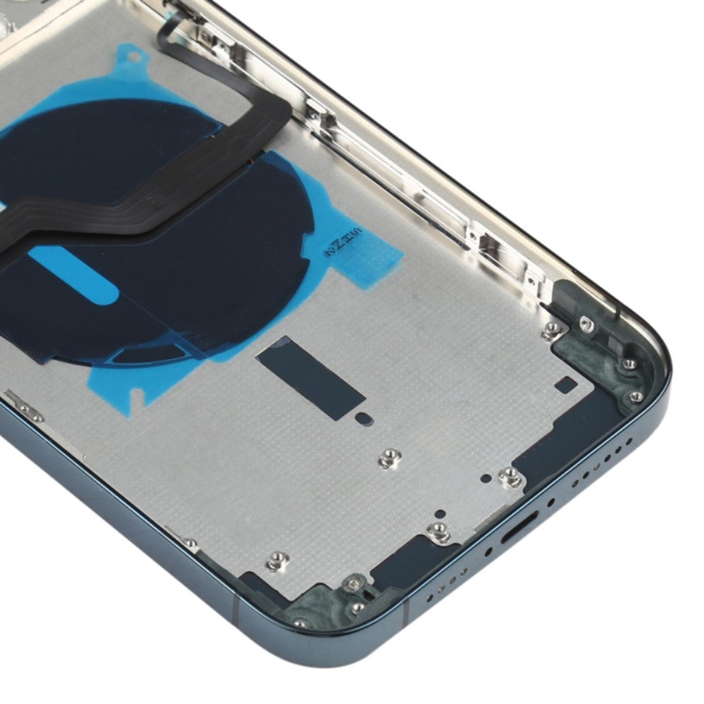 Carcasa Chasis Tapa Bateria + Piezas Apple iPhone 12 Pro Max Azul