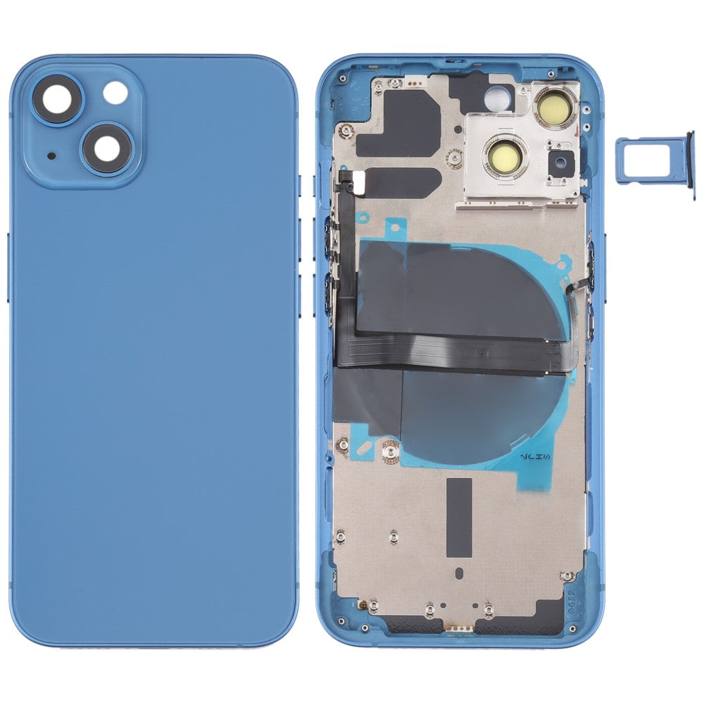 Carcasa Chasis Tapa Bateria + Piezas Apple iPhone 13 Azul
