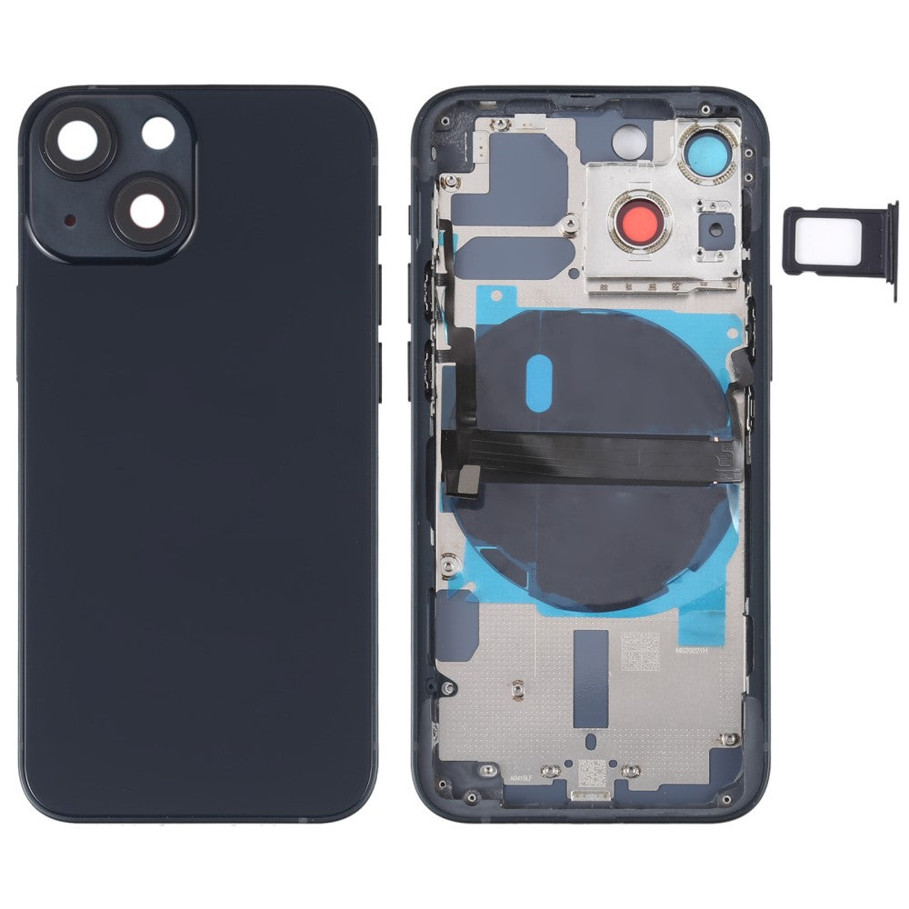Carcasa Chasis Tapa Bateria + Piezas Apple iPhone 13 Mini Negro