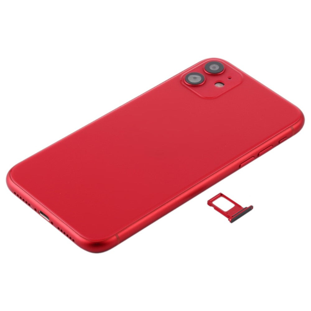 Carcasa Chasis Tapa Bateria + Piezas Apple iPhone 11 Rojo